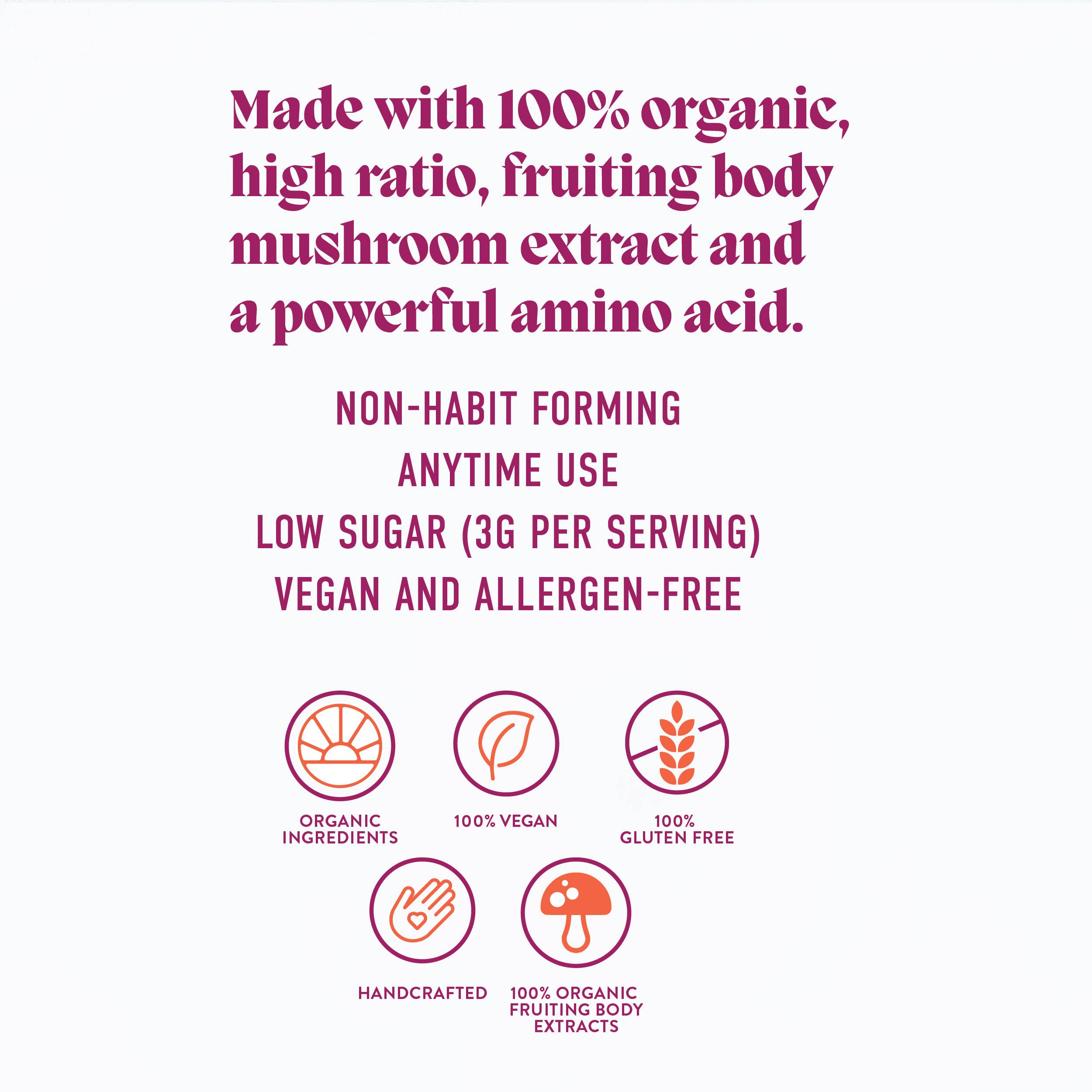 Concentrate Mushroom Gummies (30) / Vegan Supplement / Focus - V Collective